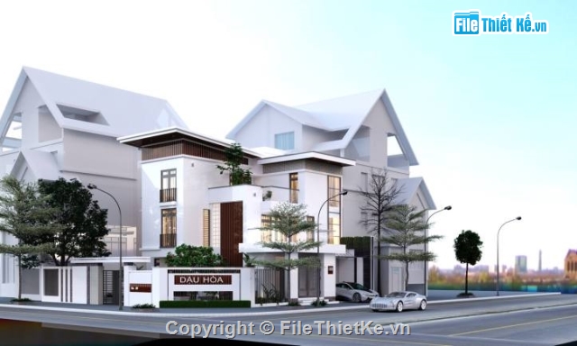 File sketchup biệt thự 3 tầng,biệt thự 3 tầng,biệt thự villa,biệt thự 3 tầng đẹp,villa